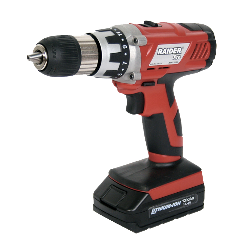 Cordless screwdriver RAIDER RDPCDL01 14.4 V, liion, 32 Nm ⋆ MASTERHAUS