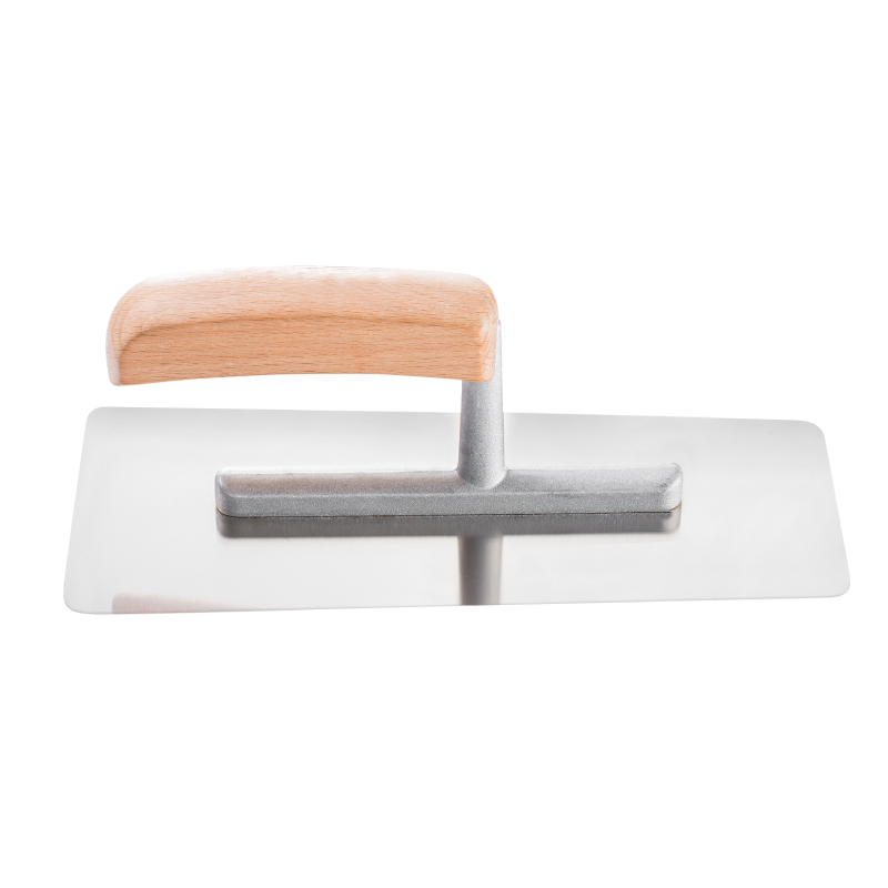 Stucco trowel 20 x 8 cm, stainless, wooden handle ⋆ MASTERHAUS