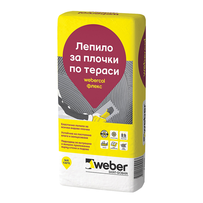 Лепило за плочки F605 ФЛЕКС 25кг WEBER ⋆ MASTERHAUS