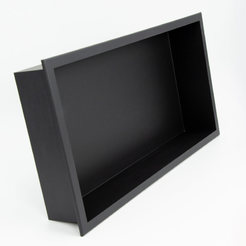 Рафт за вграждане в баня 60 x 30 x 10 см, черен