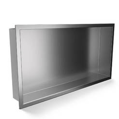 Рафт за вграждане в баня 60 x 30 x 10 см, инокс