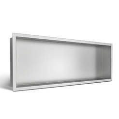 Built-in bathroom shelf 90 x 30 x 10 cm, stainless steel