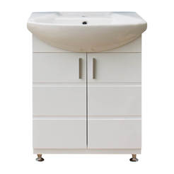 PVC Cabinet with bathroom sink 55 x 44.5 x 85 cm on legs, Teddy
