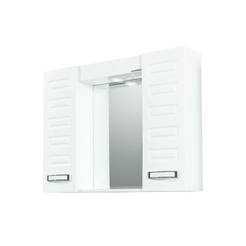 PVC Шкаф за баня с огледало, плавно затваряне 75 х 15 х 57см Диди