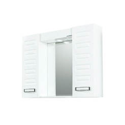 PVC Bathroom cabinet with mirror, smooth closing 75 x 15 x 57 cm Didi