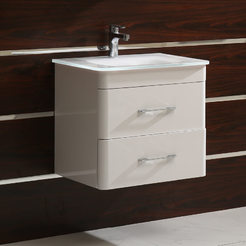 PVC Шкаф за баня с мивка, вратички с плавно затваряне 60 х 45.5 х 55см Киан ICP 6090