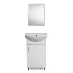 Набор мебели для ванной комнаты - тумба из ПВХ с раковиной и зеркалом 46 x 36,5 x 85см Opal 3