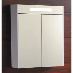 PVC Bathroom cabinet with mirror and LED lighting 80 x 16 x 70 cm ICMC 4650