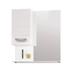 PVC Шкаф с огледало за баня 55 х 15 х 60см, плавно затваряне, Инна