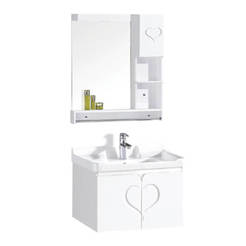 Комплект мебели за баня PVC - шкаф с мивка и шкаф с огледало HS-6012