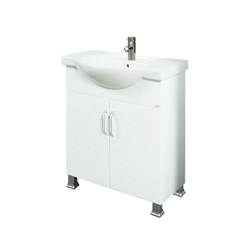 PVC Шкаф за баня с мивка, механизъм с плавно затваряне 75 х 42 х 85см Кери