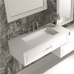 PVC Bathroom cabinet with sink polymer marble 100 x 46 x 25 cm ICP 10025/38416