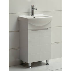 PVC Шкаф за баня с мивка, плавно затваряне 50 х 42 х 85см ICP 5041 NEW