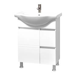 PVC Cabinet with bathroom sink 65 x 45 x 85 cm on legs, smooth closing Bonnie