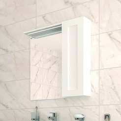 PVC Шкаф с огледало за баня LED осветление 60 х 15.3 х 65см Лили 60 десен