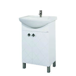 PVC шкаф с мивка за баня Орбита 55 х 42 х 85см, на крачета