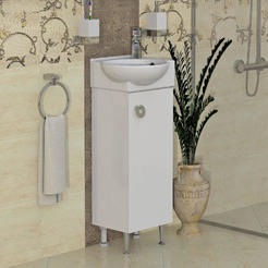 PVC Шкаф с мивка за баня 35 х 33 х 85см Бретан