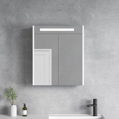 PVC cabinet with bathroom mirror 60 cm