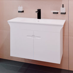 PVC Шкаф с мивка за баня Линеа 80 окачен 80х43х57.5см ВИСОТА