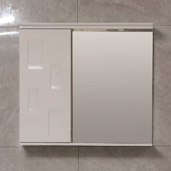 PVC Шкаф с огледало и LED осветление за баня Дафни 65 х 13 х 60см