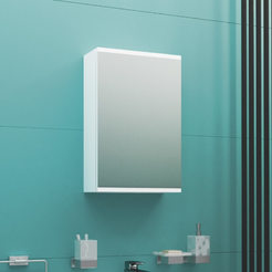 PVC Шкаф с огледало за баня 33.7 х 14.1 х 55см Луна 40