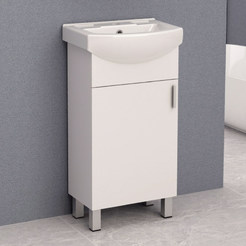 PVC Шкаф с мивка за баня 45 x 35 x 85см бял