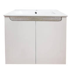 PVC Cabinet with bathroom sink 61.5 x 47 x 52cm Nova Gray FORMA VITA