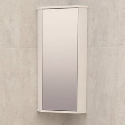 Угловой шкафчик для ванной с зеркалом и механизмом плавного закрывания Сидней