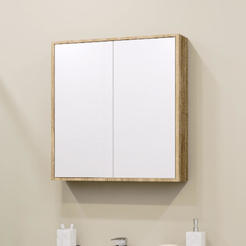 Шкаф с огледало за баня PVC/HPL 58 x 14 x 60см Деси 65