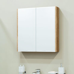 Bathroom mirror cabinet PVC/HPL 58 x 14 x 60cm Desi 65