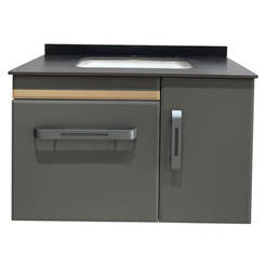 Bathroom cabinet with sink PVC 80x50x52cm gray FORMA VITA