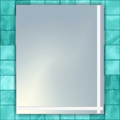 Bathroom mirror with edging 40 x 50 cm vertically, №304