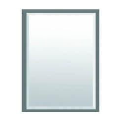 Bathroom mirror 60 x 80 cm with facet and IRIS mounting plates