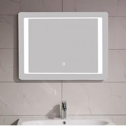 Bathroom mirror with LED lighting and touch screen button 80 x 60 cm