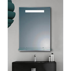 Огледало за баня с LED осветление 50 x 70см, с полица
