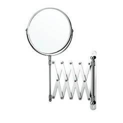 Cosmetic wall mirror Ф20 cm, movable arm 17 cm, chrome 10902