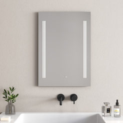 Bathroom mirror 50 x 70 cm - with LED lighting and touch screen