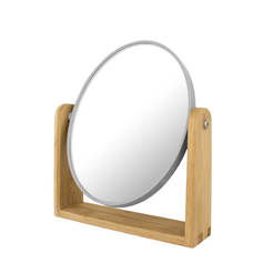 Cosmetic mirror oval Rayon, bamboo stand