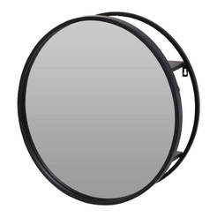 Зеркало круглое в металлической раме Ф50см чёрное