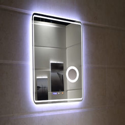 Bathroom mirror with LED lighting and touch screen 60 x 80 cm
