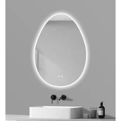 Огледало за баня с LED осветление 60х80см - функции touch screen, анти-мъгла