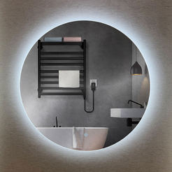 Spiegel Ø60cm mit LED-Beleuchtung "Touchscreen" Taste dimmbar 6000K