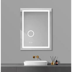 Огледало за баня с LED осветление 60х80см - функции touch screen и анти-мъгла