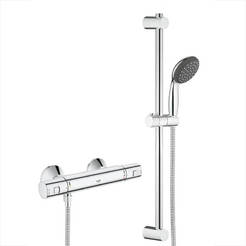 Thermostatic wall mixer complete with pipe suspension, Precision Start + Vitalio