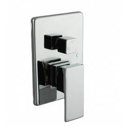 Built-in faucet with bath / shower switch, square