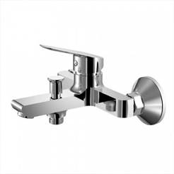 Wall-mounted bath / shower faucet complete with Alfie accessories