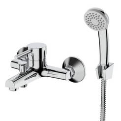 Смесител за вана/душ в комплект с ръчен душ, шлаух и държач Кристи 6258290 INTER CERAMIC
