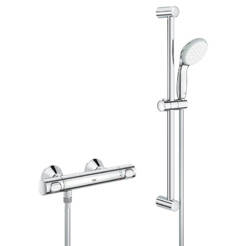 Bathroom set - thermostatic mixer and pipe suspension Precision Flow 34800000