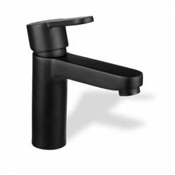 Смесител за мивка за баня Рома стоящ с автоматичен сифон черен 85401CB FORMA VITA
