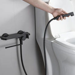 Bidet faucet with hand shower matte black Daisy 3510MB INTER CERAMIC